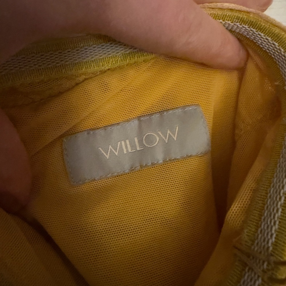 LAST CHANCE Willow Asymmetrical Yellow Draped Dress - Picture 3 of 3